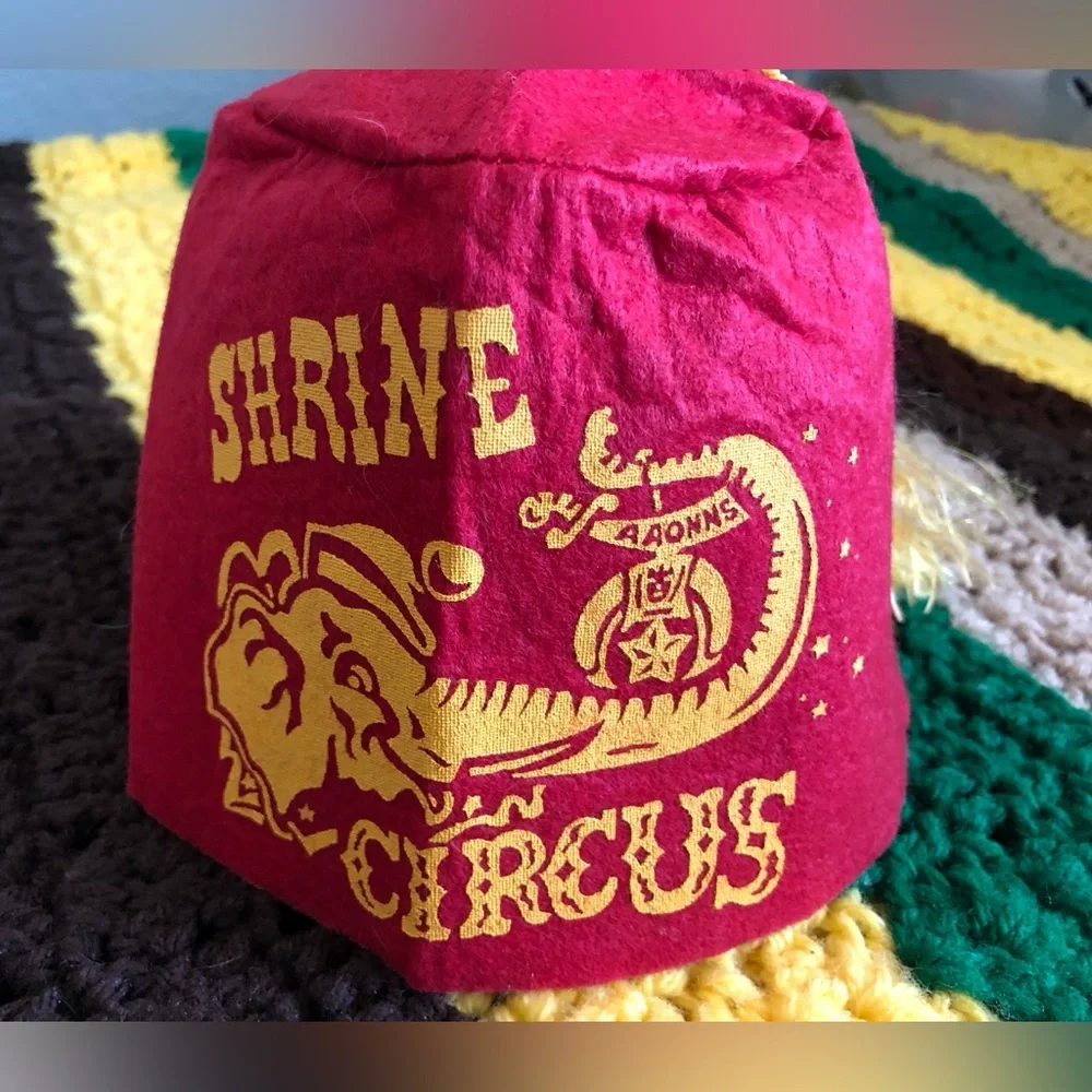 vtg 60s felt masonic Shriner shrine circus small child size